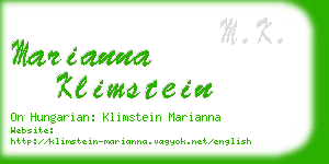 marianna klimstein business card